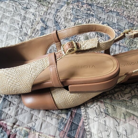 Voinic Leather Cap-Toe Flats - Petaluma Camel/Tan 9 Medium - Picture 5 of 6